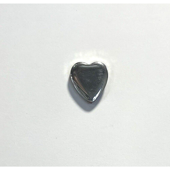 Tiny Solid Heart Pin Plain Silver Tone Brooch Lapel Be Kind Remembrance Love - Picture 2 of 9